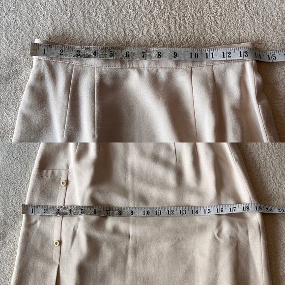 Vintage Addenda by Renown Cream Button Detail Skirt XS/S - Picture 11 of 12